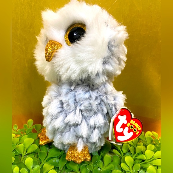 Ty BEANIE BOOS NWT 2019 COLLECTiON OWLETTE OWL BIRTHDAY APRIL 20 GLITTERY EYES - Picture 8 of 12
